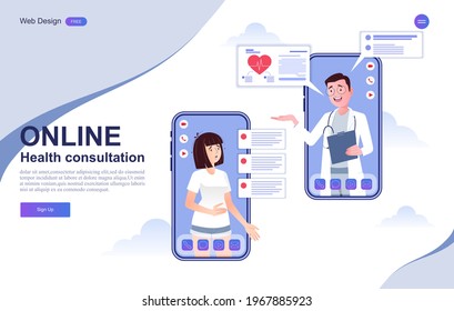 Web page design templates of medical,healthcare,diagnosis,online doctor.vector illustration.