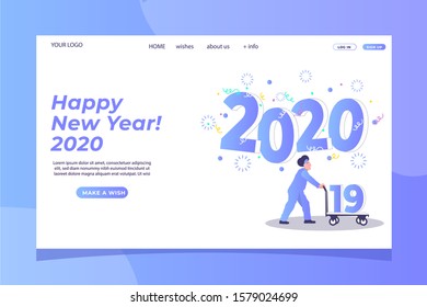 web page design templates for new year 2020