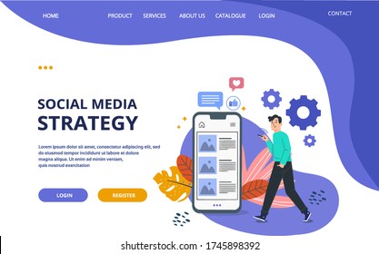 Web page design templates for online shopping, digital marketing, teamwork, business strategy and analytics. Modern vector illustration concepts for website and mobile website development