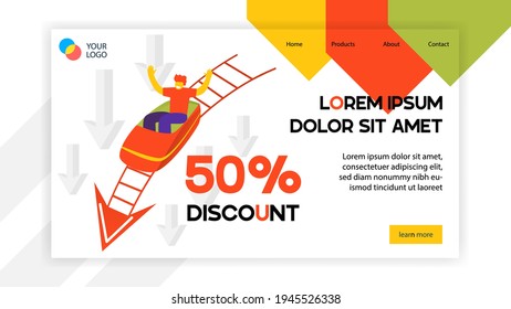 Web page design templates for online shopping, digital marketing, teamwork, business strategy and analytics. Modern vector illustration concepts for website and mobile website development.50 percent d