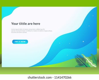 web page design templates for project, Summer, Nature, Modern vector illustration concepts for website and mobile website development.