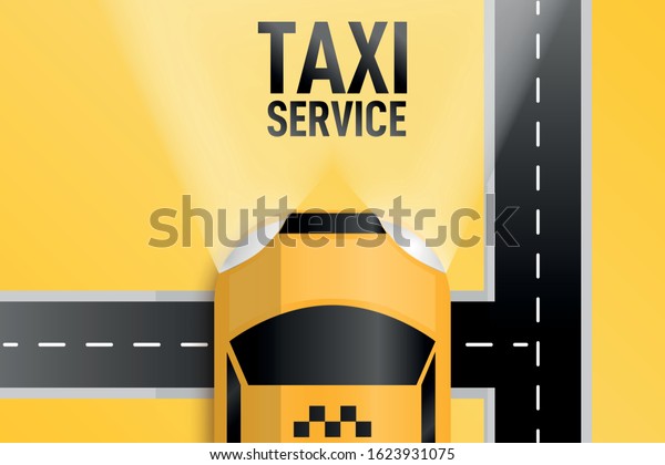 Gelbes Taxi Schild - Stock Image - Everypixel