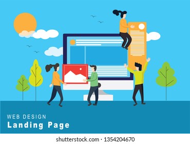 web page design templates team work for staff education, college, education app. Modern vector illustration concepts for website and mobile website development