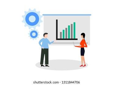 Web page design templates for teamwork, business strategy, analytic and presentation. Modern vector illustration concepts for website and mobile website development. Vector