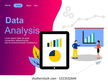 Web page design templates for teamwork, business strategy, analytic and presentation. Modern vector illustration concepts for website and mobile website development. Vector