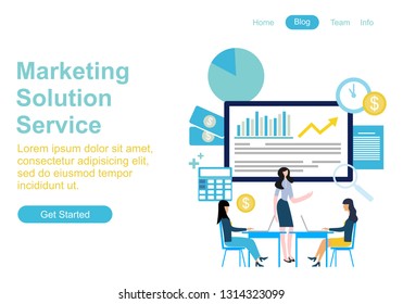 Web page design templates for teamwork, business strategy, analytic and presentation. Modern vector illustration concepts for website and mobile website development. Vector