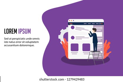 Web page design templates. vector illustration concept for website and mobile website development. 
