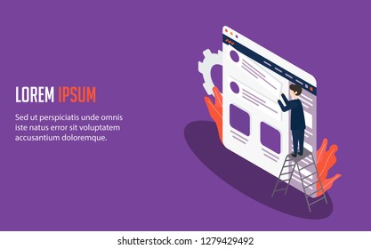 Web page design templates. vector illustration concept for website and mobile website development. 