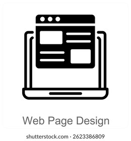 Web Page Design vector icon concept design