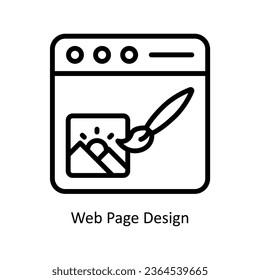 Ilustración de diseño vectorial de diseño de páginas Web. Símbolo de diseño gráfico sobre fondo blanco archivo EPS 10
