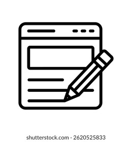 Ícone de estrutura de tópicos de Design de página da Web. Arquivo Eps10 