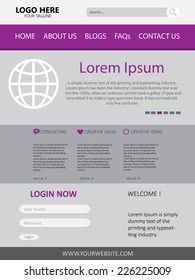 Web Page Design Vector Template