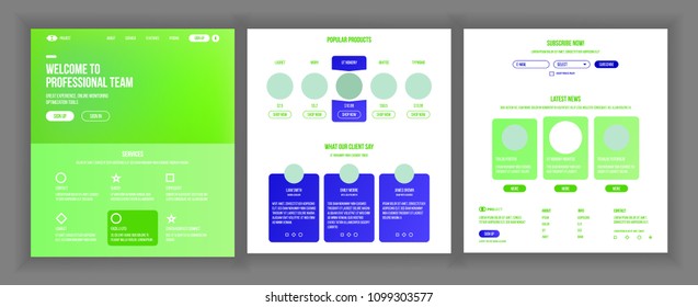 Web Page Design Vector. Website Business Graphic. Responsive Interface. Landing Template. Futuristic Strategy. Interface Menu. Card Credit. Illustration