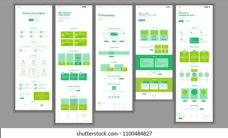 Web Page Design Vector. Website Business Graphic. Responsive Interface. Landing Template. Entertainment Future. Interface Menu. Futuristic Strategy. Illustration
