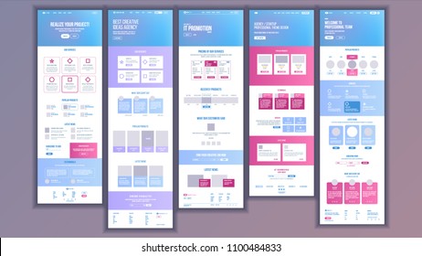 Web Page Design Vector. Website Business Screen. Internet Traffic. Landing Template. Business Success. Money Planning. Corporate Dividend. Illustration
