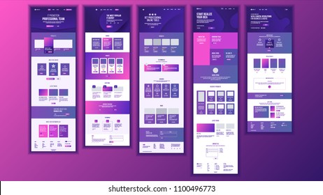 Web Page Design Vector. Website Business Reality. Site Scheme Template. Invest Conference. Planning Strategy. Financial Mining. Illustration