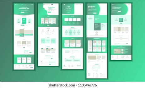 Web Page Design Vector. Website Business Graphic. Responsive Interface. Landing Template. Futuristic Strategy. Interface Menu. Card Credit. Illustration
