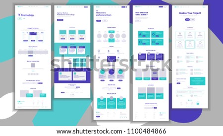 Web Page Design Vector. Website Business Concept. Shopping Online Web Design And Development. Future Gadget. Global Investment. Landing Template. Global Monitoring. Illustration
