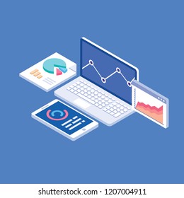
Web page with different graphs, statical inferences 
