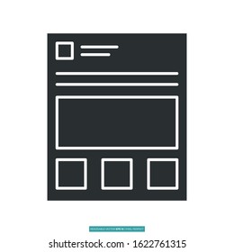 Web page display icon vector illustration logo template for many purpose. Isolated on white background.