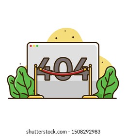 Web page error 404 illustration, 404 illustration for web and apps