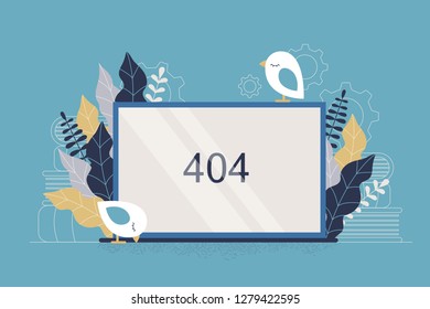 Web page error. Concept illustration. Vector.