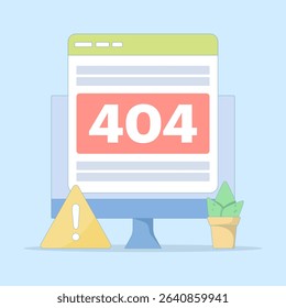 web page error concept. page not found. website problems, website repair and maintenance. fix errors on broken web pages. server and domain address repair and maintenance. vector illustration.