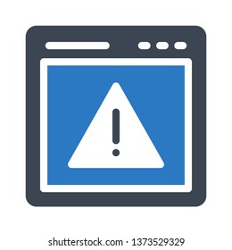 web page error glyph double color