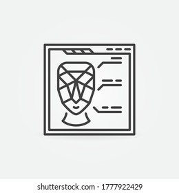 Web Page With Face Swap Linear Vector Concept Icon Or Logo Element