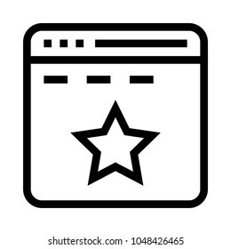 web page favorite Vector line icon