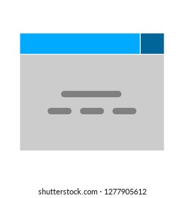 web page file icon- web page isolated, computer document illustration - Vector document 