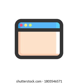 web page flat fill interface icon