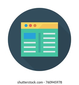 web page flat icon