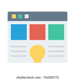 web page flat icon 