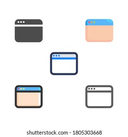 web page flat interface icon pack