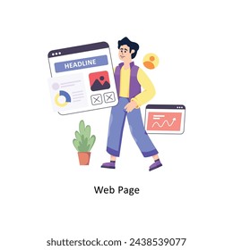 Web Page flat style design vector stock illustrations. 