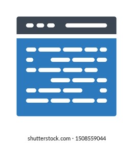 web page glyph colour vector icon