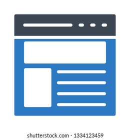 web page glyph double color