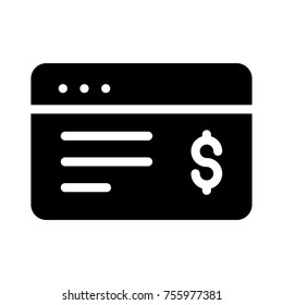  web page glyph flat