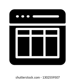 web page glyph icon