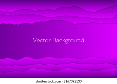 Web page gradient vector background. Paper ripped edges border. Minimal backdrop. Banner, poster, landing page background design.