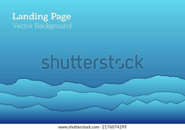 Web page gradient vector background. Paper ragged
edges border. Abstract backdrop. Banner, poster, landing page
background design.