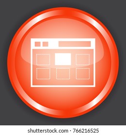 web page icon 3d, for Internet icon and application icon. Vector eps 10.