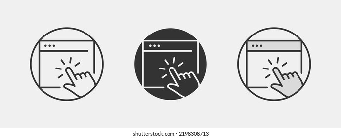 Web page icon. Application development, programming logo template. Vector illustration.