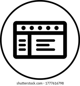 Icono de página web / gráfico vectorial negro