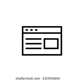 Web page icon. Web design sign
