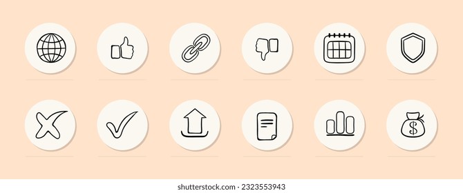 Web Page Icon. Digital presence, online platform, website design, user interface, information display. Vector line icon for Business