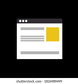Web page icon in filled, thin line, outline and stroke style. Vector illustration of web page vector icons designs can be used for mobile, ui, web