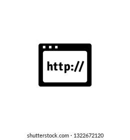Web Page Icon In Flat Style Vector For Apps, UI, Websites. Black Icon Vector Illustration.
