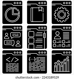 Web Page icon glyph style part one